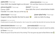 Screenshot of fan reactions to video posted by Adam's Apple on YouTube